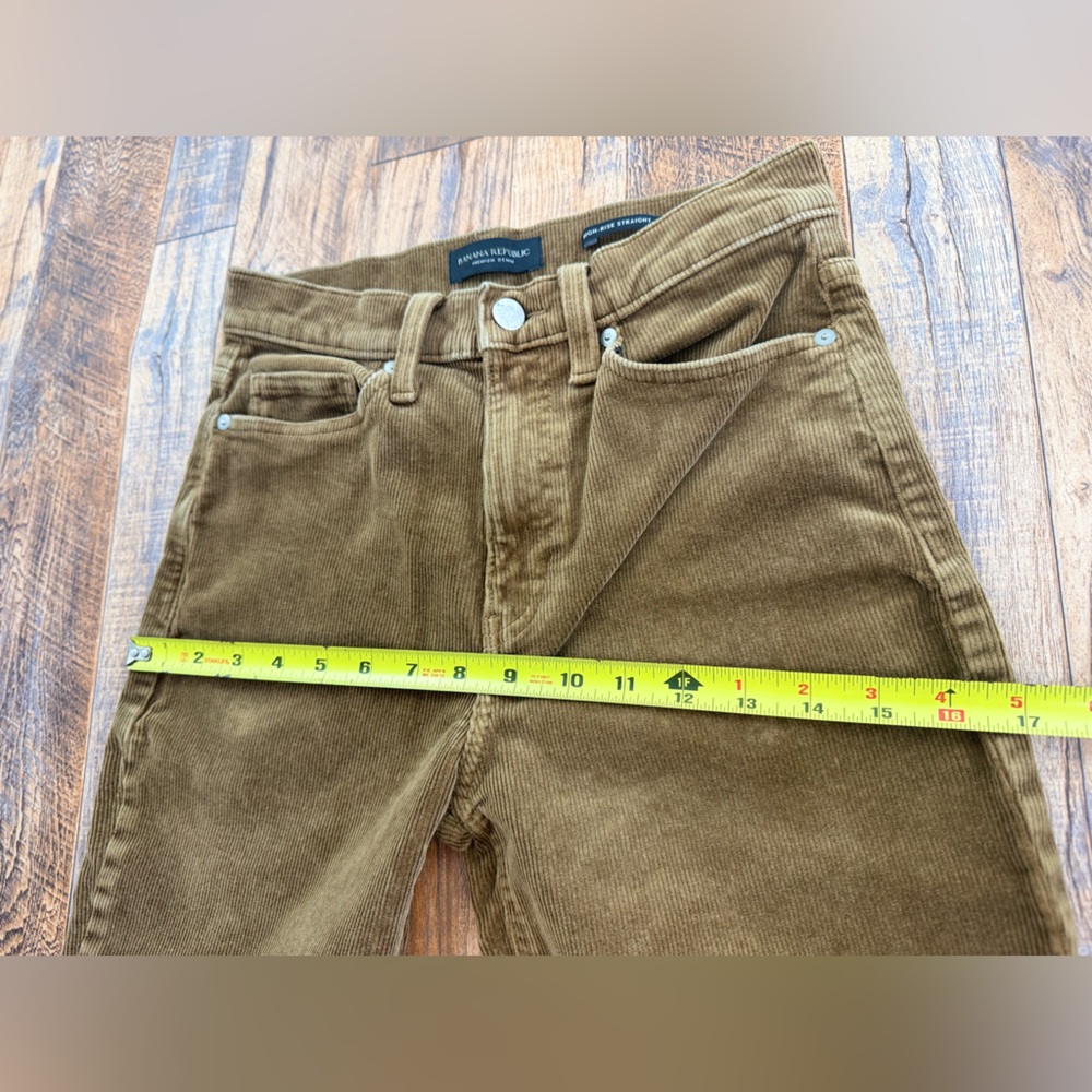 Banana Republic Women's High-Rise Straight Corduroy Jeans, Size 27L (Camel) - Picture 3 of 13
